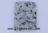 NGP636 5pcs 35*45mm rectangle kiwi stone pendants wholesale