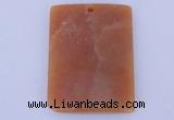 NGP637 5pcs 33*45mm rectangle red aventurine gemstone pendants