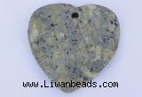 NGP641 5pcs 50*50mm heart kambaba jasper gemstone pendants