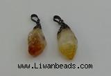 NGP6418 12*28mm - 15*30mm nuggets citrine gemstone pendants