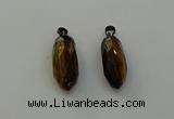 NGP6444 12*24mm - 15*30mm faceted bullet yellow tiger eye pendants