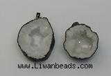 NGP6480 30*35mm - 35*45mm freeform druzy agate gemstone pendants