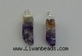 NGP6556 10*20mm - 11*30mm sticks druzy amethyst pendants