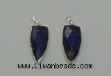 NGP6563 12*35mm - 15*40mm arrowhead lapis lazuli pendants