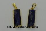 NGP6567 14*30mm - 15*38mm faceted rectangle lapis lazuli pendants