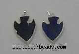 NGP6569 22*28mm - 25*35mm arrowhead lapis lazuli pendants