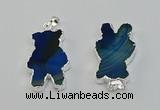 NGP6655 22*38mm Animal or V-shaped agate gemstone pendants