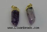 NGP6681 12*25mm - 12*30mm sticks druzy amethyst pendants