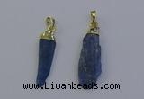 NGP6758 10*35mm - 15*45mm freeform blue kyanite pendants