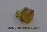 NGP6763 15*22mm cube citrine gemstone pendants wholesale