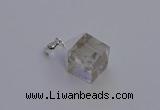 NGP6780 15*22mm cube white crystal gemstone pendants wholesale