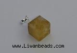 NGP6783 15*22mm cube citrine gemstone pendants wholesale