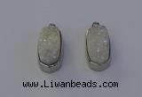 NGP6895 10*22mm - 12*25mm freeform plated druzy quartz pendants