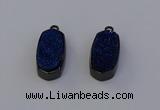 NGP6922 10*22mm - 12*25mm freeform plated druzy quartz pendants