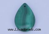 NGP701 22*30mm flat teardrop natural malachite gemstone pendant