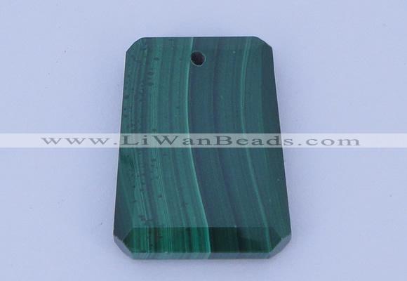 NGP703 20*30mm trapezoid natural malachite gemstone pendant