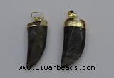 NGP7038 12*35mm - 14*40mm horn labradorite pendants wholesale