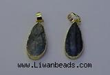 NGP7046 12*25mm - 13*28mm flat teardrop blue kyanite pendants