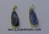 NGP7047 13*35mm - 14*40mm flat teardrop blue kyanite pendants