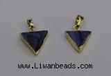 NGP7048 14*15mm triangle blue kyanite pendants wholesale