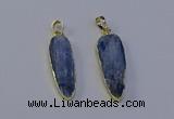 NGP7049 13*35mm - 14*40mm flat teardrop blue kyanite pendants