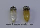 NGP7058 12*30mm - 15*35mm faceted bullet citrine pendants