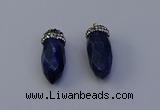 NGP7073 12*30mm - 15*35mm faceted bullet lapis lazuli pendants