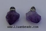 NGP7088 25*35mm - 28*45mm faceted nuggets amethyst pendants