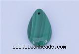 NGP714 12*20mm flat teardrop natural malachite gemstone pendant