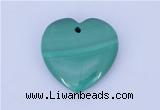 NGP716 30*30mm heart natural malachite gemstone pendant