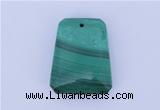 NGP717 18*23mm trapezoid natural malachite gemstone pendant