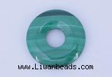 NGP718 8*25mm natural malachite gemstone donut pendant