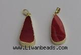 NGP7245 10*40mm flat teardrop mookaite gemstone pendants