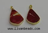 NGP7247 22*35mm flat teardrop mookaite gemstone pendants