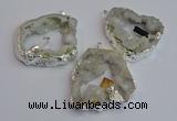 NGP7387 45*50mm - 50*55mm freeform druzy agate pendants