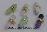 NGP7455 12*45mm sticks mixed gemstone pendants wholesale