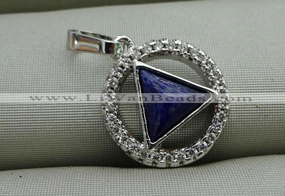 NGP7597 13mm coin lapis lazuli gemstone pendants wholesale