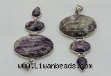 NGP8005 50*82mm - 52*86mm dogtooth amethyst pendant set jewelry