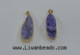 NGP8502 15*33mm - 17*40mm flat teardrop druzy agate pendants