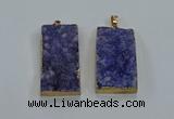 NGP8523 25*50mm - 27*53mm rectangle druzy agate pendants