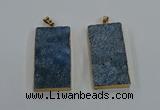 NGP8526 25*50mm - 27*53mm rectangle druzy agate pendants