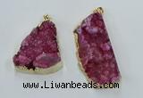 NGP8567 28*45mm - 35*50mm freeform druzy agate pendants wholesale