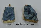 NGP8568 28*45mm - 35*50mm freeform druzy agate pendants wholesale