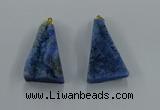 NGP8581 18*25mm - 25*40mm triangle druzy agate pendants wholesale