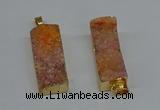 NGP8605 15*35mm - 16*40mm rectangle druzy agate pendants wholesale