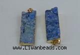 NGP8609 15*35mm - 16*40mm rectangle druzy agate pendants wholesale