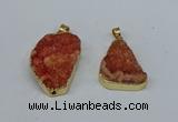 NGP8616 25*30mm - 28*40mm freeform druzy agate pendants wholesale