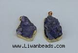 NGP8617 25*30mm - 28*40mm freeform druzy agate pendants wholesale