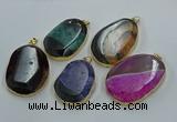 NGP8633 32*45mm - 46*48mm freeform druzy agate pendants wholesale