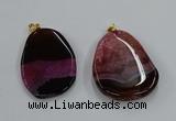 NGP8638 30*45mm - 35*50mm freeform druzy agate pendants wholesale